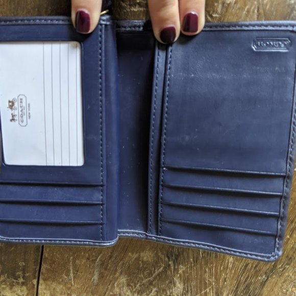 Navy Blue Coach Wallet - Picture 3 of 8
